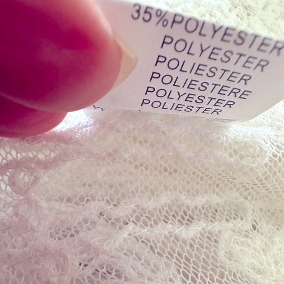 Elegant almost White Lace Top cardigan NWOT - Picture 8 of 10